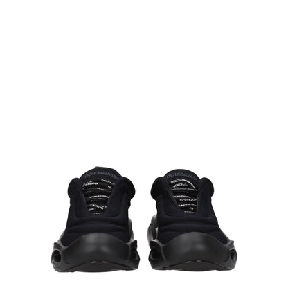 Dolce &amp; Gabbana Black Fabric Chunky Sneakers