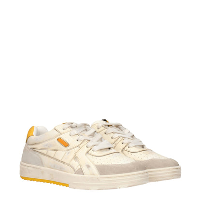 Palm Angels Beige Leather Chunky Sneakers