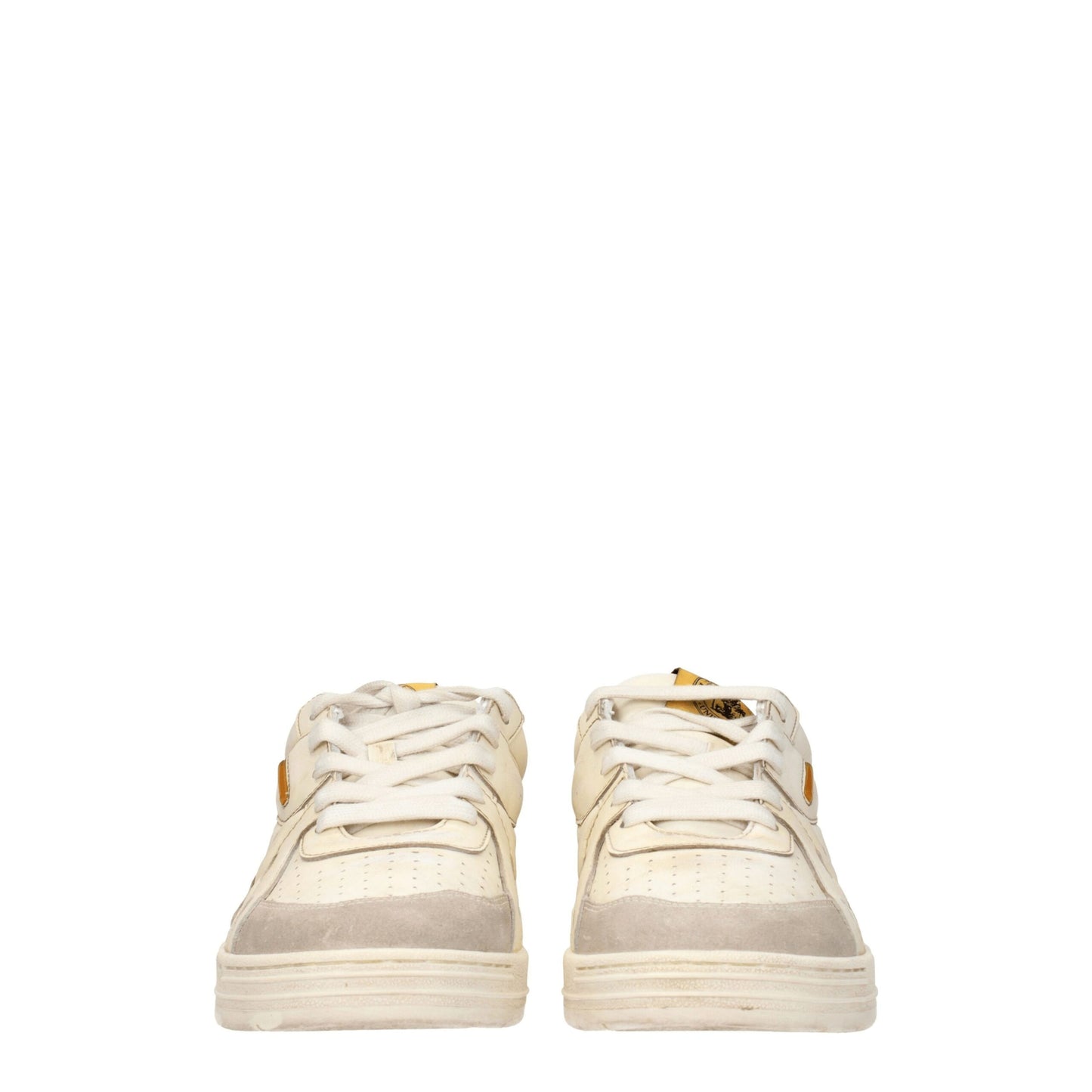 Palm Angels Beige Leather Chunky Sneakers