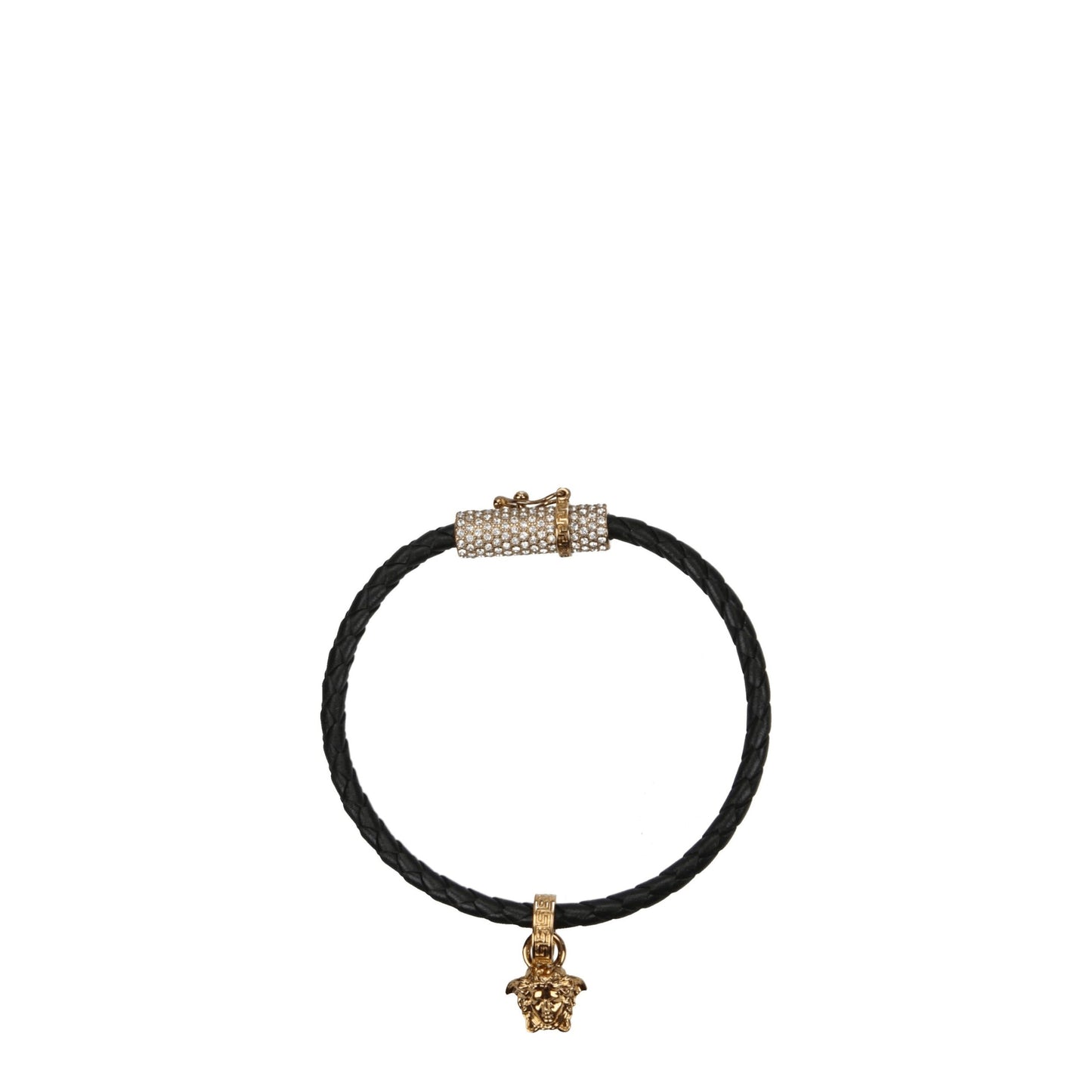 Versace Schwarze Lederarmbänder
