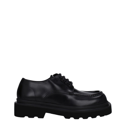 Dolce &amp; Gabbana – Oxfords und Derbys aus schwarzem Leder