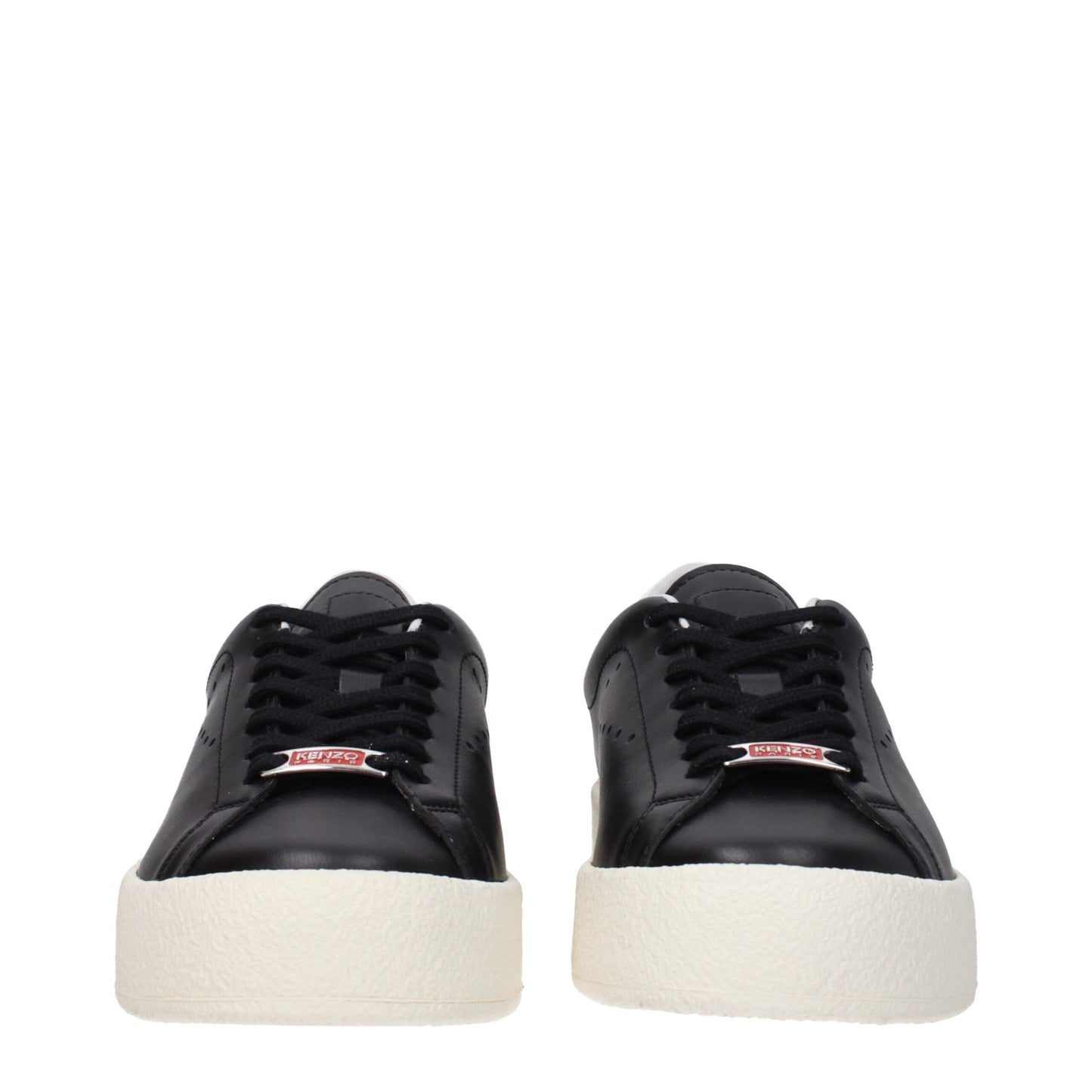 Kenzo Schwarze Leder-Low-Tops