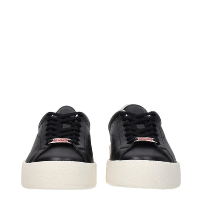Kenzo Schwarze Leder-Low-Tops