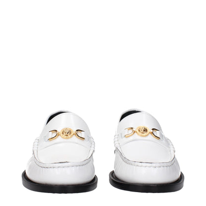 Versace – Slipper aus weißem Leder
