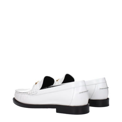 Versace – Slipper aus weißem Leder