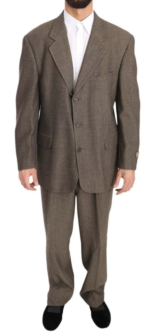 Dolce &amp; Gabbana – Brauner einreihiger Wollanzug