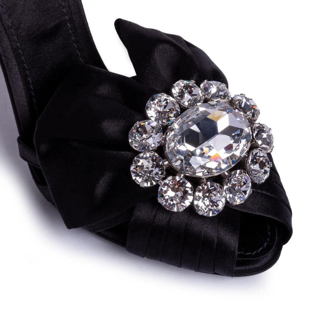 Dolce &amp; Gabbana – Schwarze Sandale aus Ziegenleder