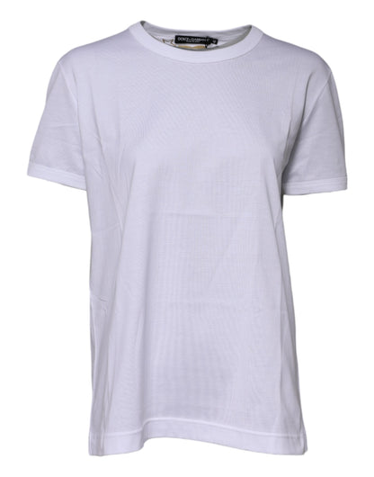 Dolce &amp; Gabbana Weißes Goodluck 2022 T-Shirt mit Rundhalsausschnitt aus Baumwolle