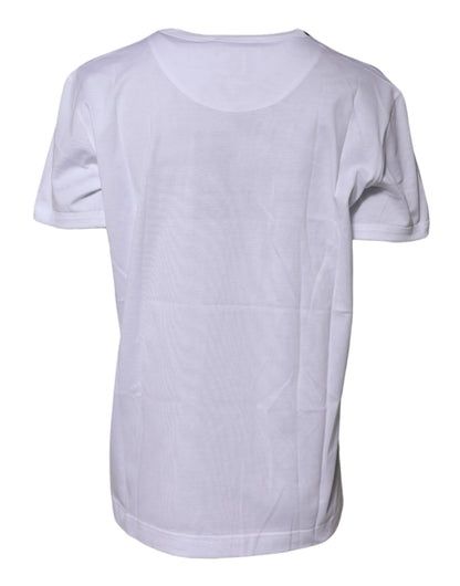 Dolce &amp; Gabbana Weißes Goodluck 2022 T-Shirt mit Rundhalsausschnitt aus Baumwolle