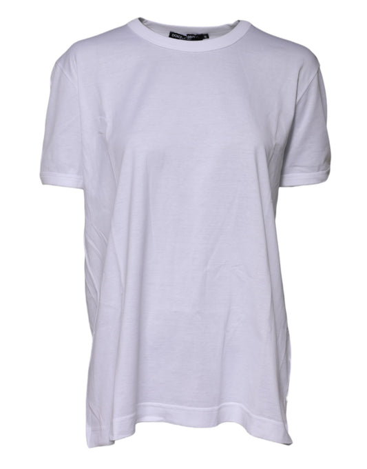 Dolce &amp; Gabbana Weißes Goodluck 2022 T-Shirt mit Rundhalsausschnitt aus Baumwolle