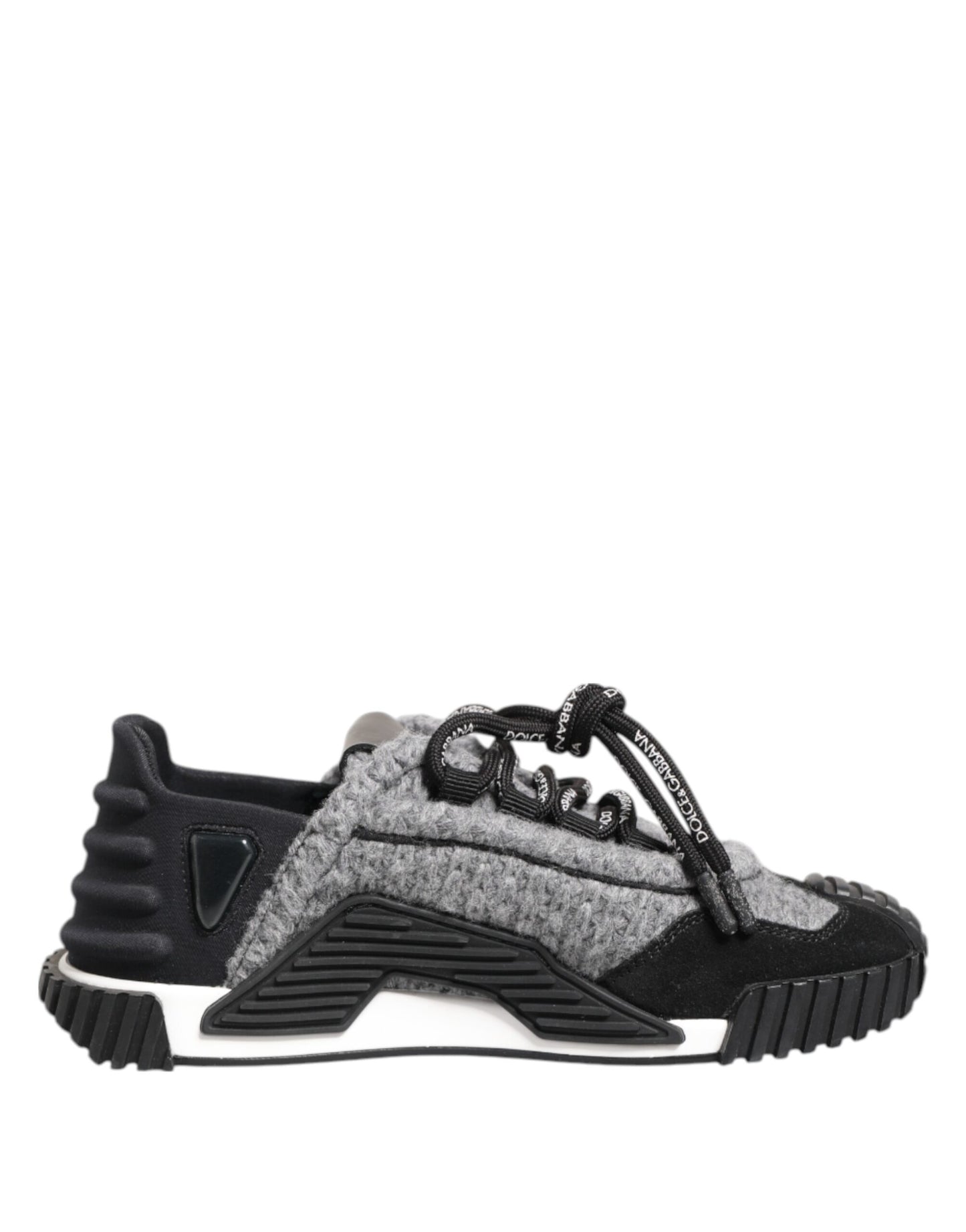 Dolce &amp; Gabbana Schwarz Grau NS1 Low Top Sneakers Schuhe