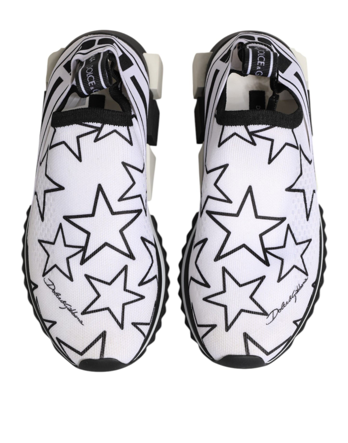 Dolce &amp; Gabbana Sorrento Low Top Sneakers mit weißen Sternen