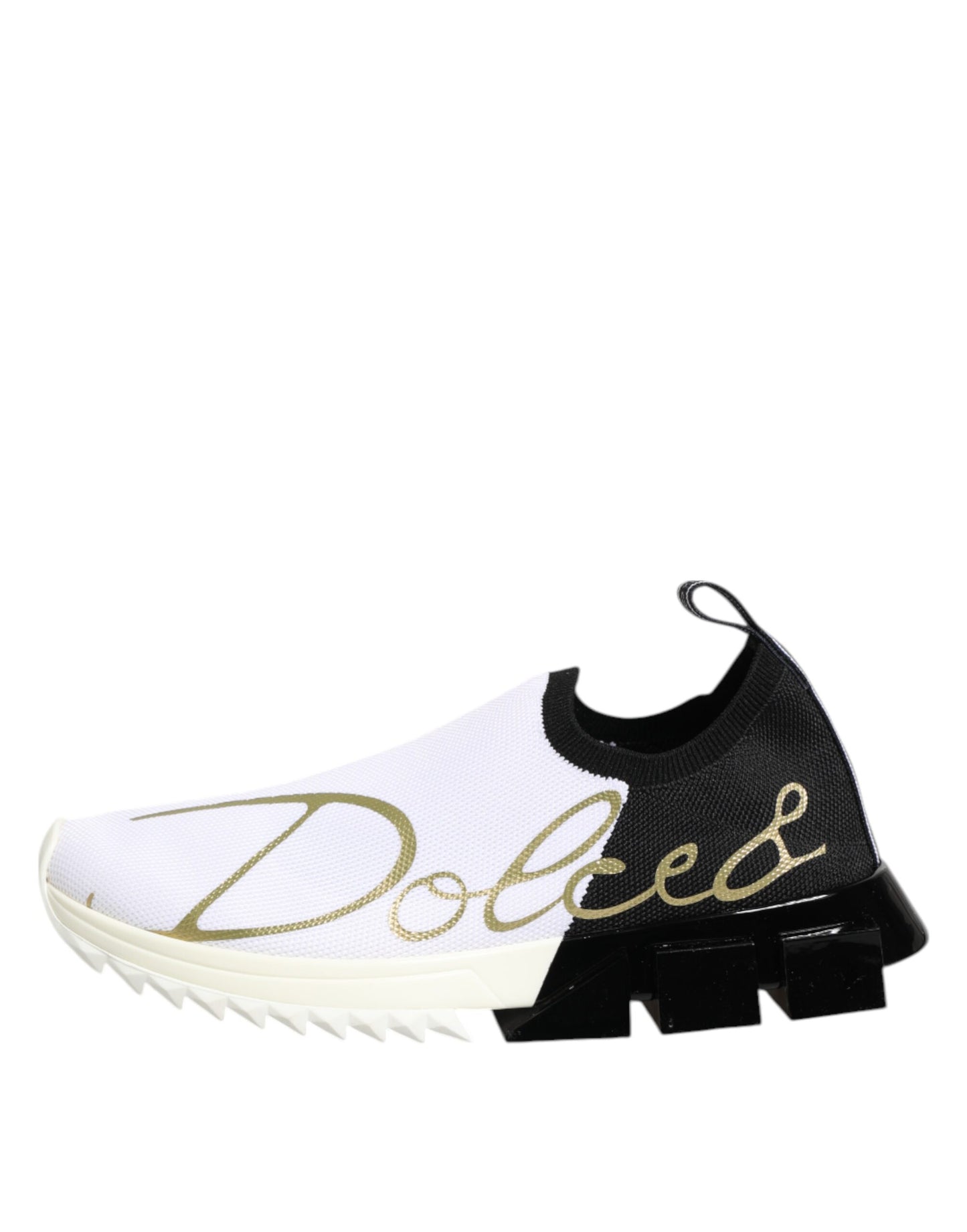 Dolce &amp; Gabbana Weiß Schwarz Low Top Sorrento Sneakers Schuhe