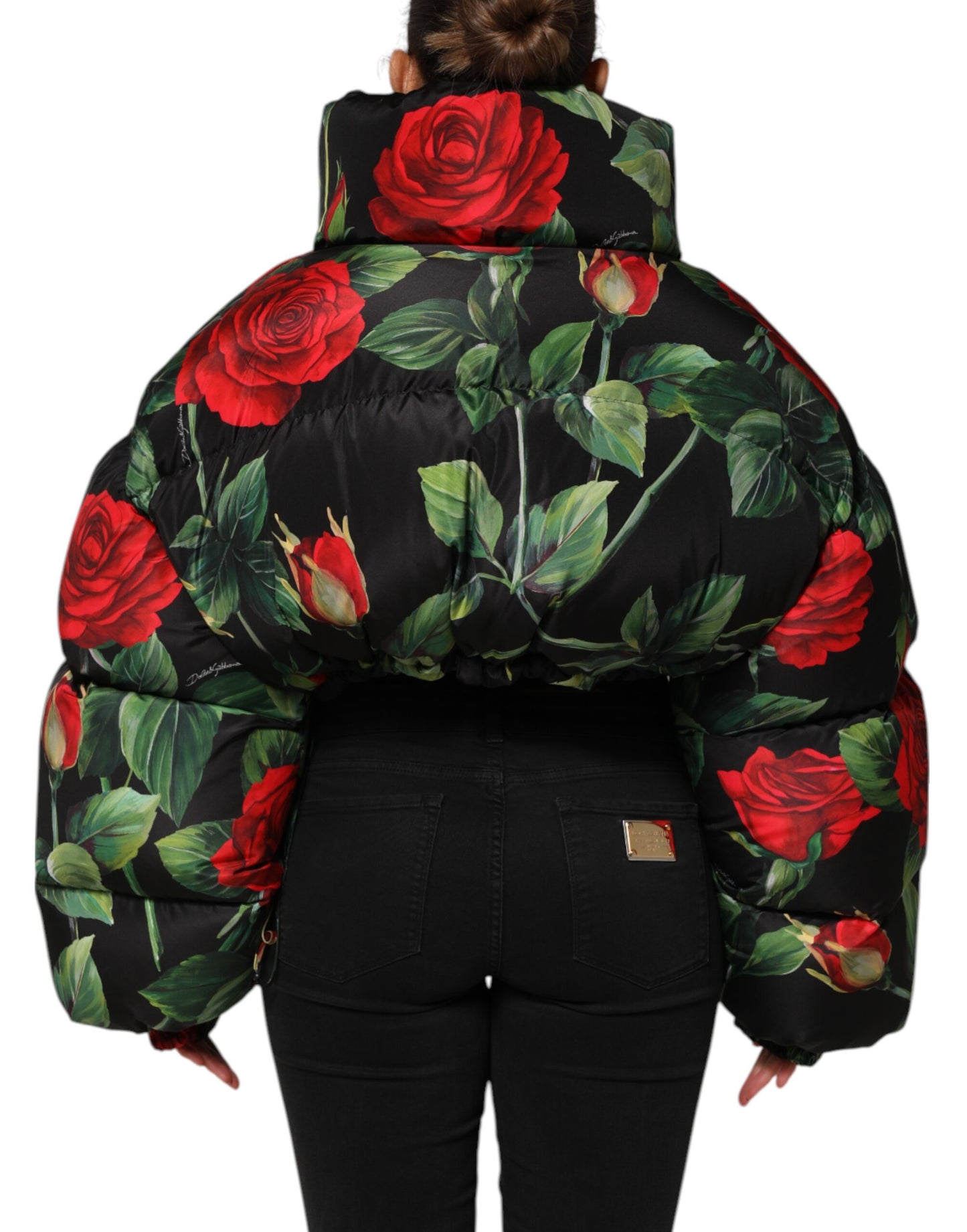 Dolce &amp; Gabbana Multicolor Floral Puffer Coat Full Zip Jacket