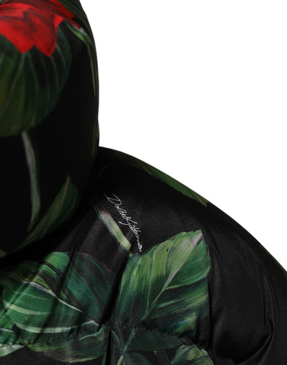 Dolce &amp; Gabbana Multicolor Floral Puffer Coat Full Zip Jacket