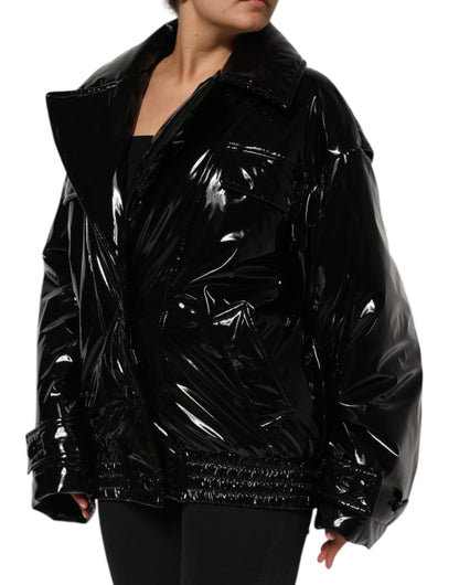Dolce &amp; Gabbana – Schwarze Steppjacke aus Polyester
