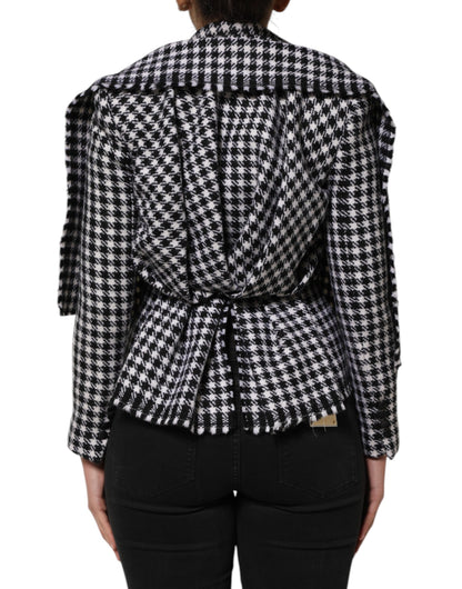 Dolce &amp; Gabbana Mehrfarbige, einfarbig gemusterte Wolljacke