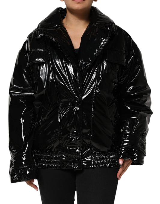 Dolce &amp; Gabbana – Schwarze Steppjacke aus Polyester