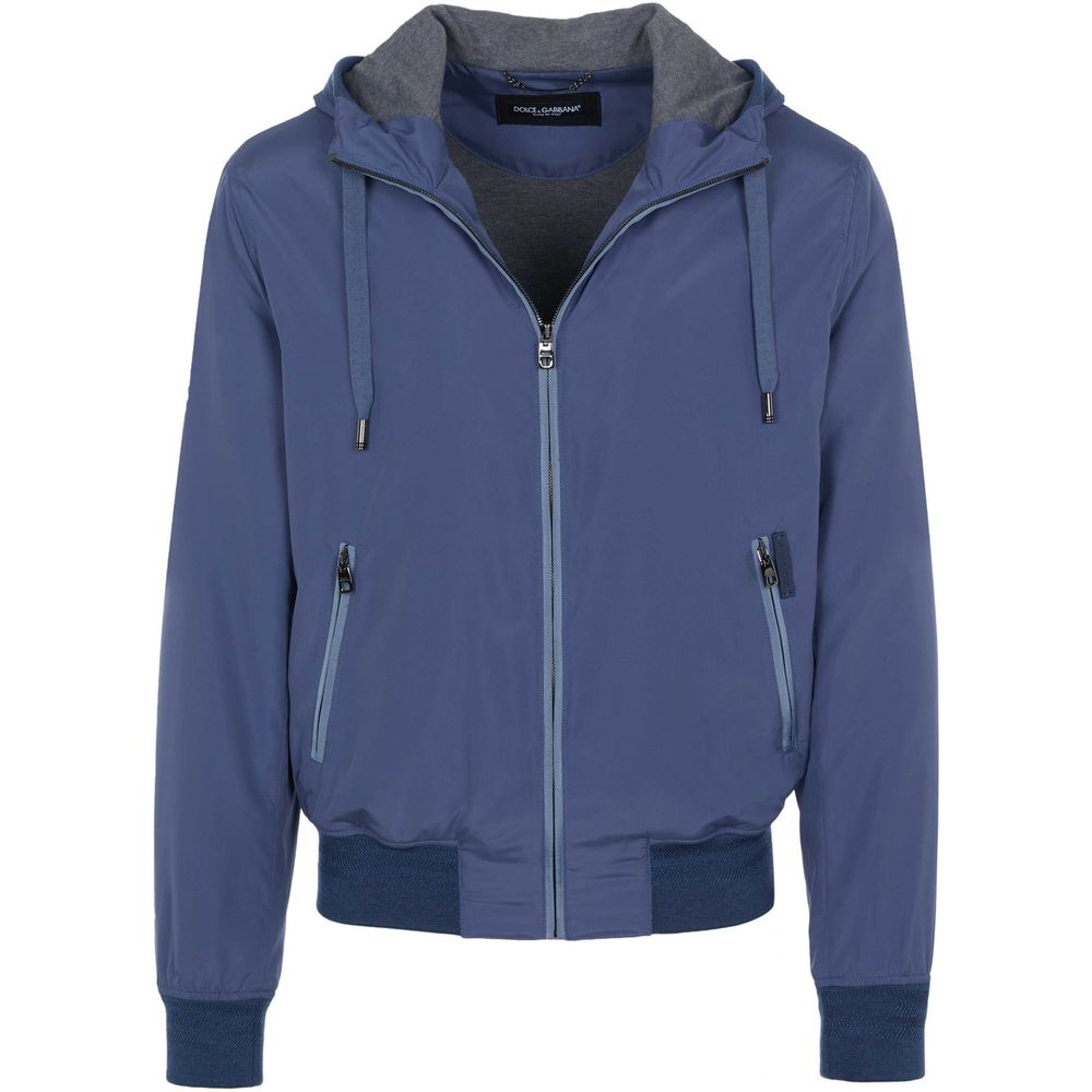 Dolce &amp; Gabbana Blaue Polyesterjacke