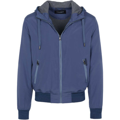 Dolce &amp; Gabbana Blaue Polyesterjacke