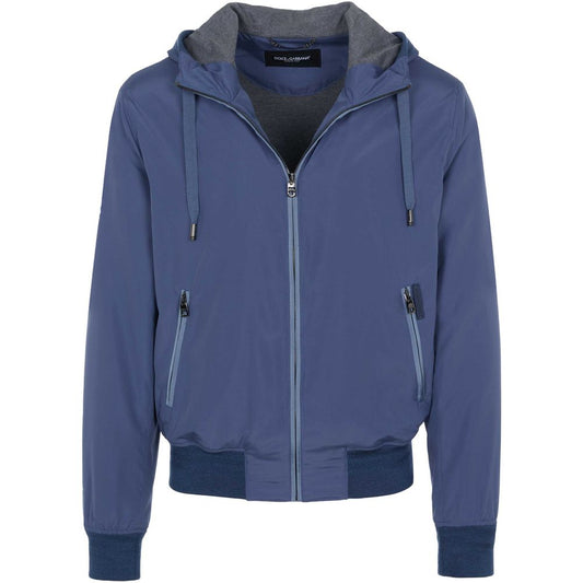 Dolce &amp; Gabbana Blaue Polyesterjacke