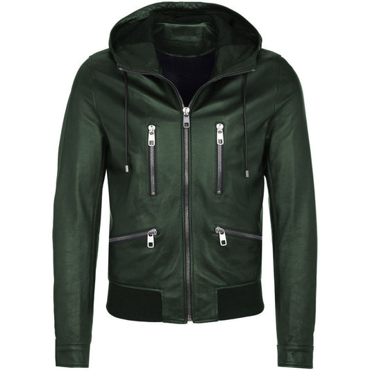 Grüne Lammfelljacke von Dolce &amp; Gabbana