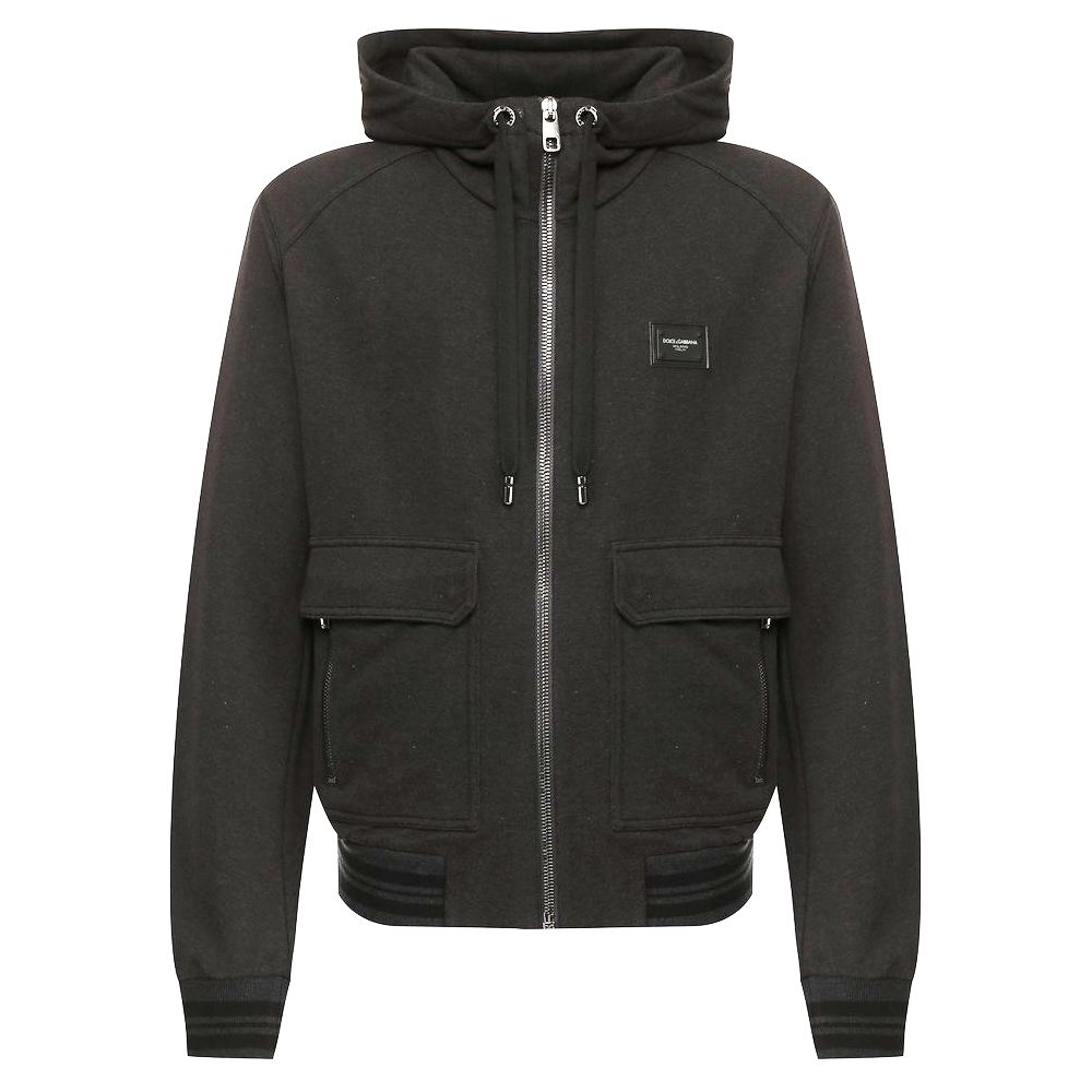 Grauer Baumwollpullover von Dolce &amp; Gabbana