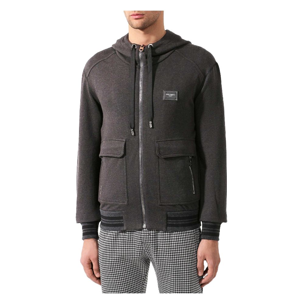 Grauer Baumwollpullover von Dolce &amp; Gabbana