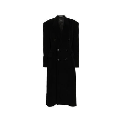 Balenciaga – Mantel aus Kaschmir und Wolle mit Taillenbund