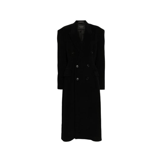 Balenciaga – Mantel aus Kaschmir und Wolle mit Taillenbund