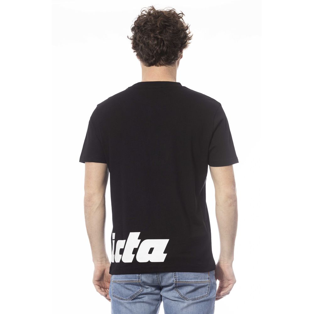 Invicta Herren-T-Shirt aus schwarzer Baumwolle