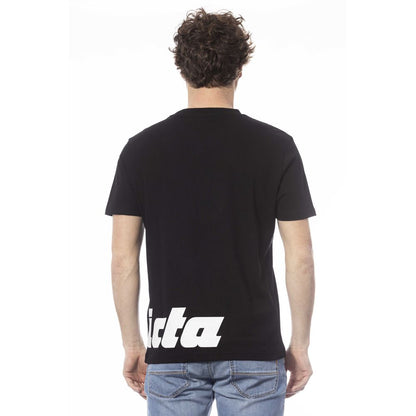 Invicta Herren-T-Shirt aus schwarzer Baumwolle