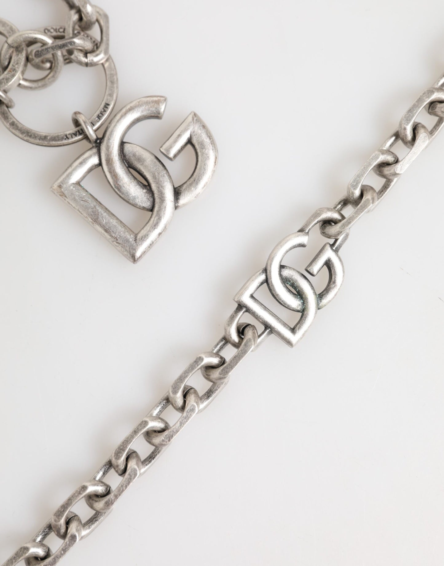 Dolce &amp; Gabbana – Silberfarbene Kette aus Messing mit DG-Logo-Details für Herren