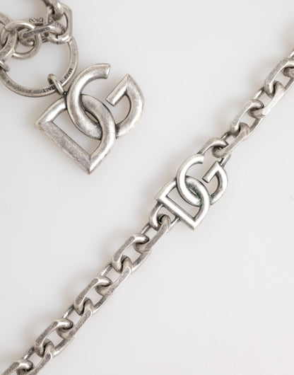 Dolce &amp; Gabbana – Silberfarbene Kette aus Messing mit DG-Logo-Details für Herren