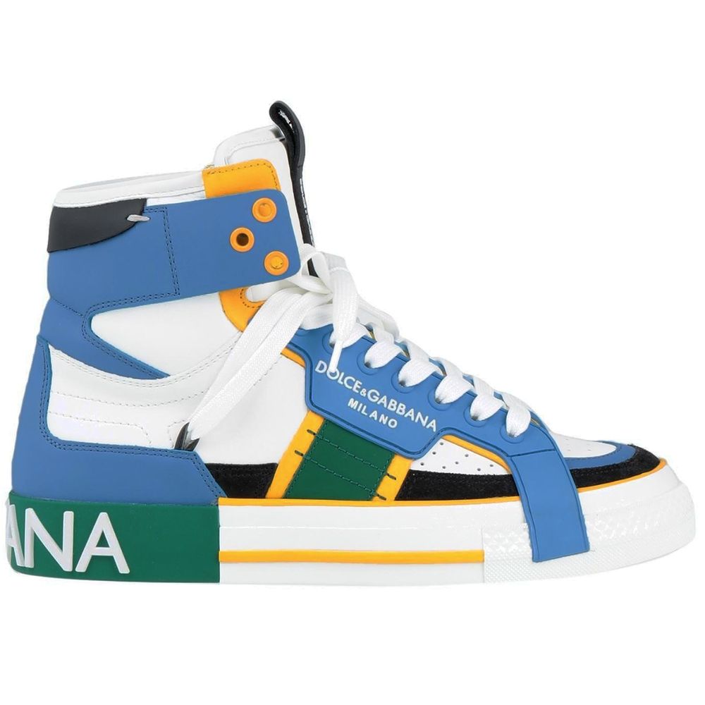 Dolce &amp; Gabbana Multicolor Calfskin Sneaker