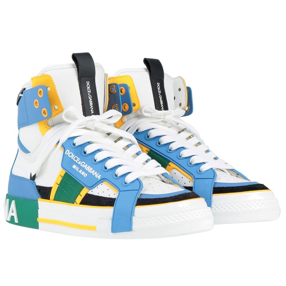 Dolce &amp; Gabbana Multicolor Calfskin Sneaker