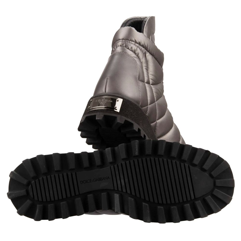 Dolce &amp; Gabbana Grauer Nylonstiefel