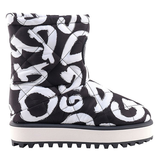 Dolce &amp; Gabbana Schwarzer Nylonstiefel