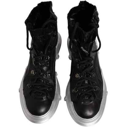 Dolce &amp; Gabbana Schwarzer Nylonstiefel