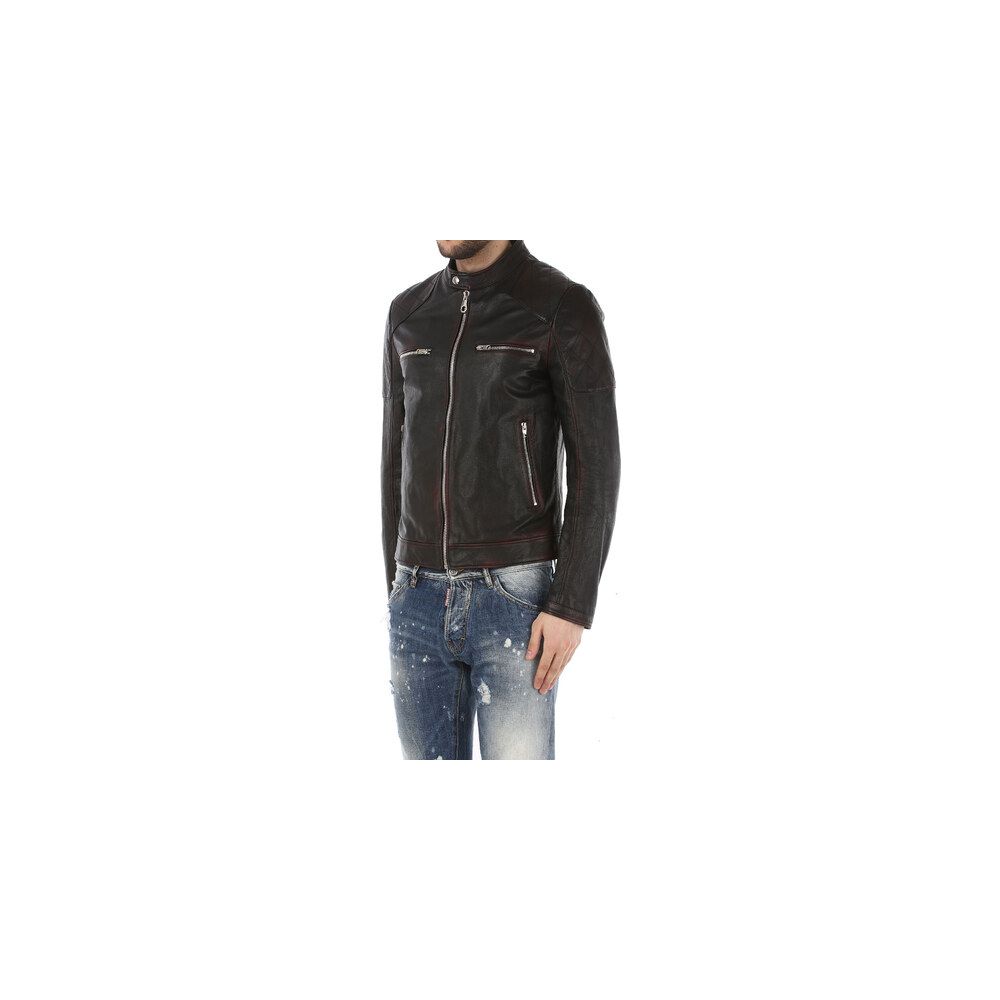 Dolce &amp; Gabbana Schwarze Ziegenlederjacke