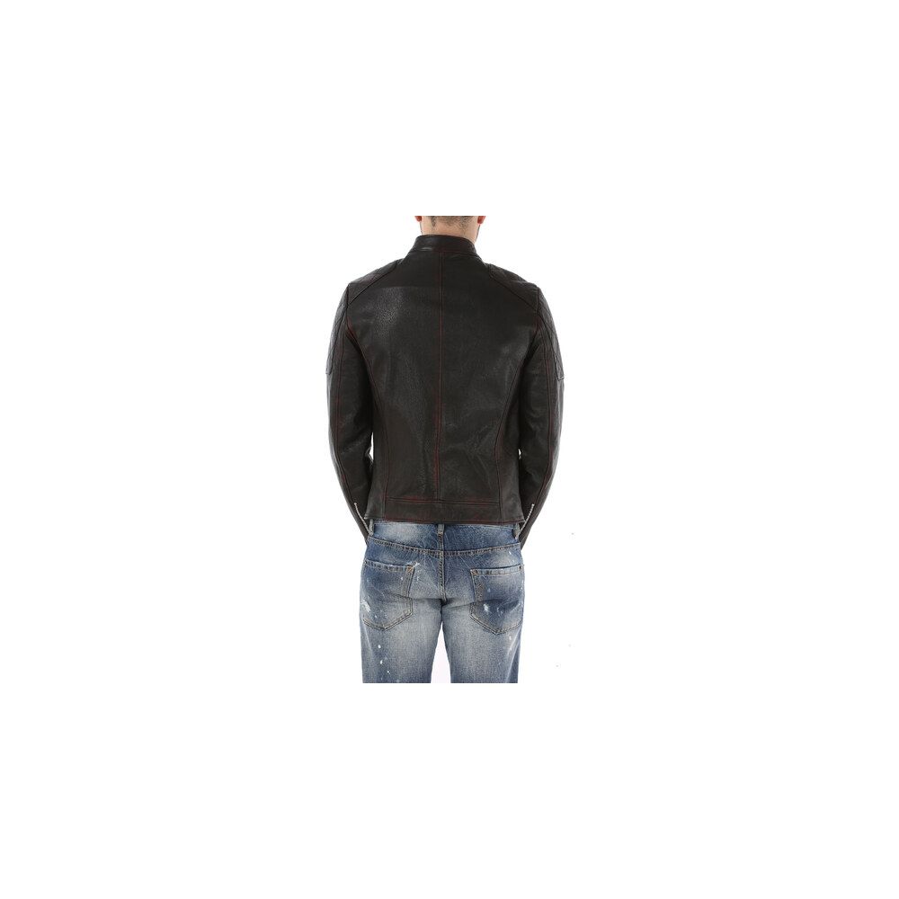 Dolce &amp; Gabbana Schwarze Ziegenlederjacke