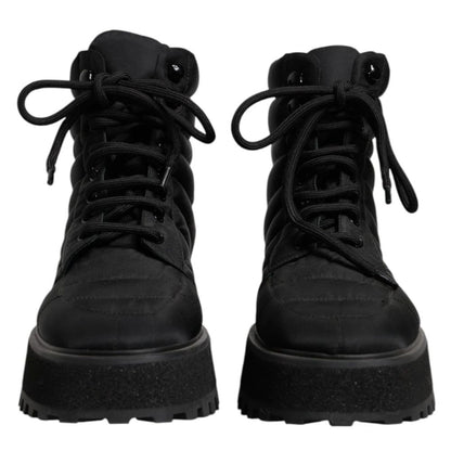 Dolce &amp; Gabbana Schwarzer Nylonstiefel