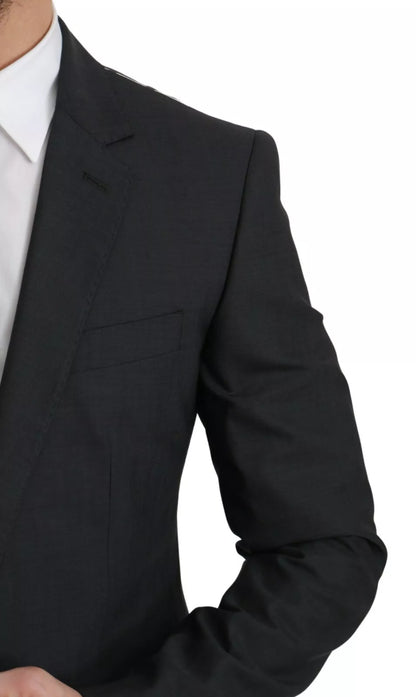 Dolce &amp; Gabbana Slim Fit MARTINI Wool Gray Suit