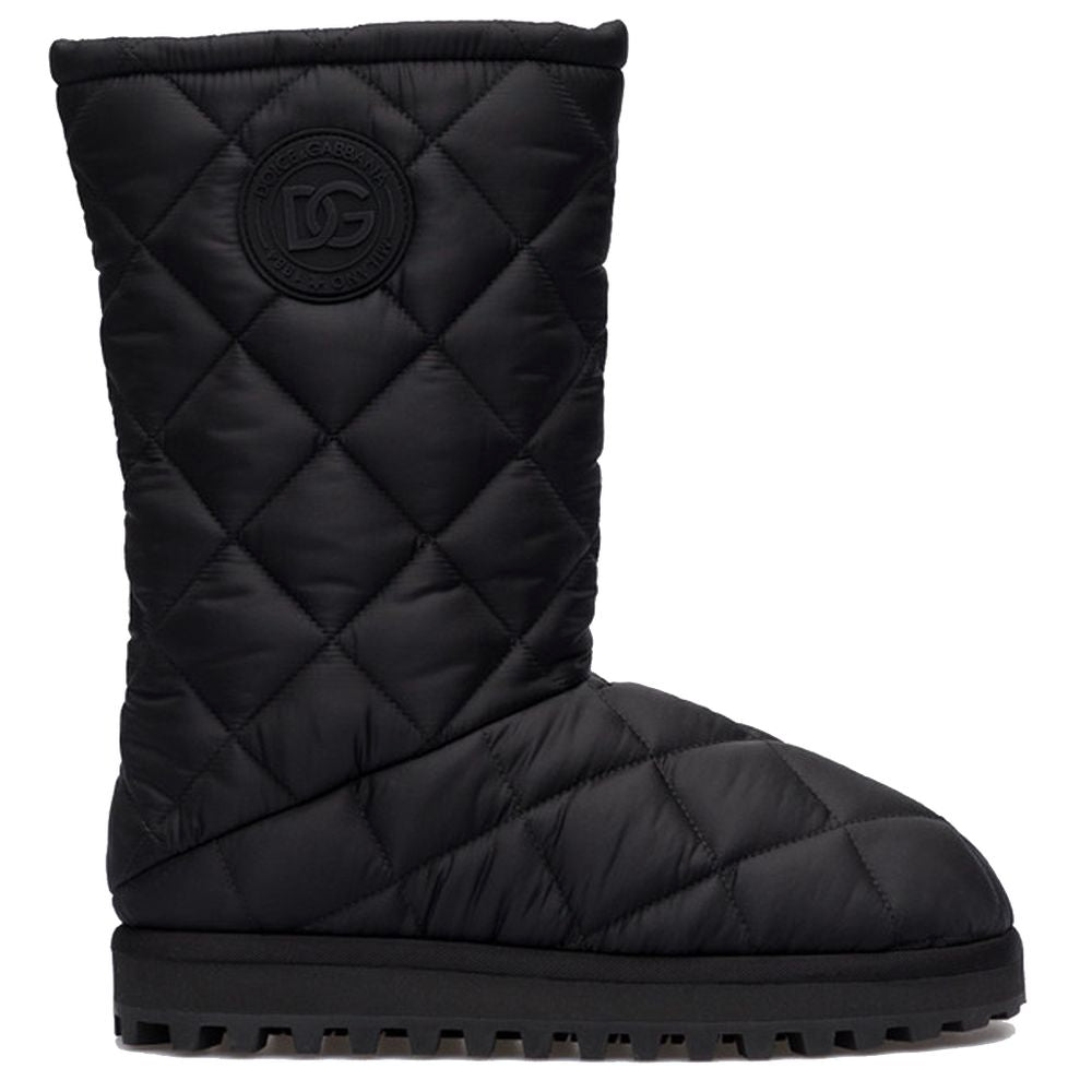 Dolce &amp; Gabbana Schwarzer Nylonstiefel