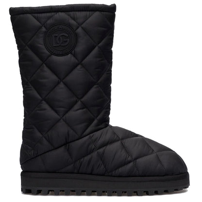 Dolce &amp; Gabbana Schwarzer Nylonstiefel