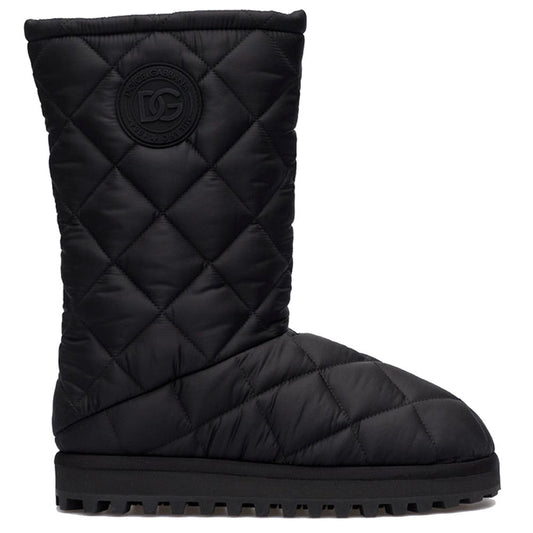 Dolce &amp; Gabbana Schwarzer Nylonstiefel