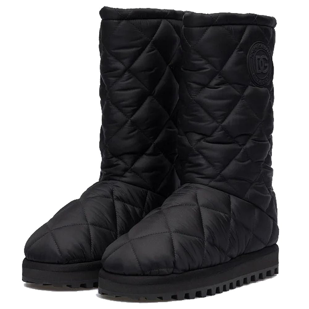 Dolce &amp; Gabbana Schwarzer Nylonstiefel