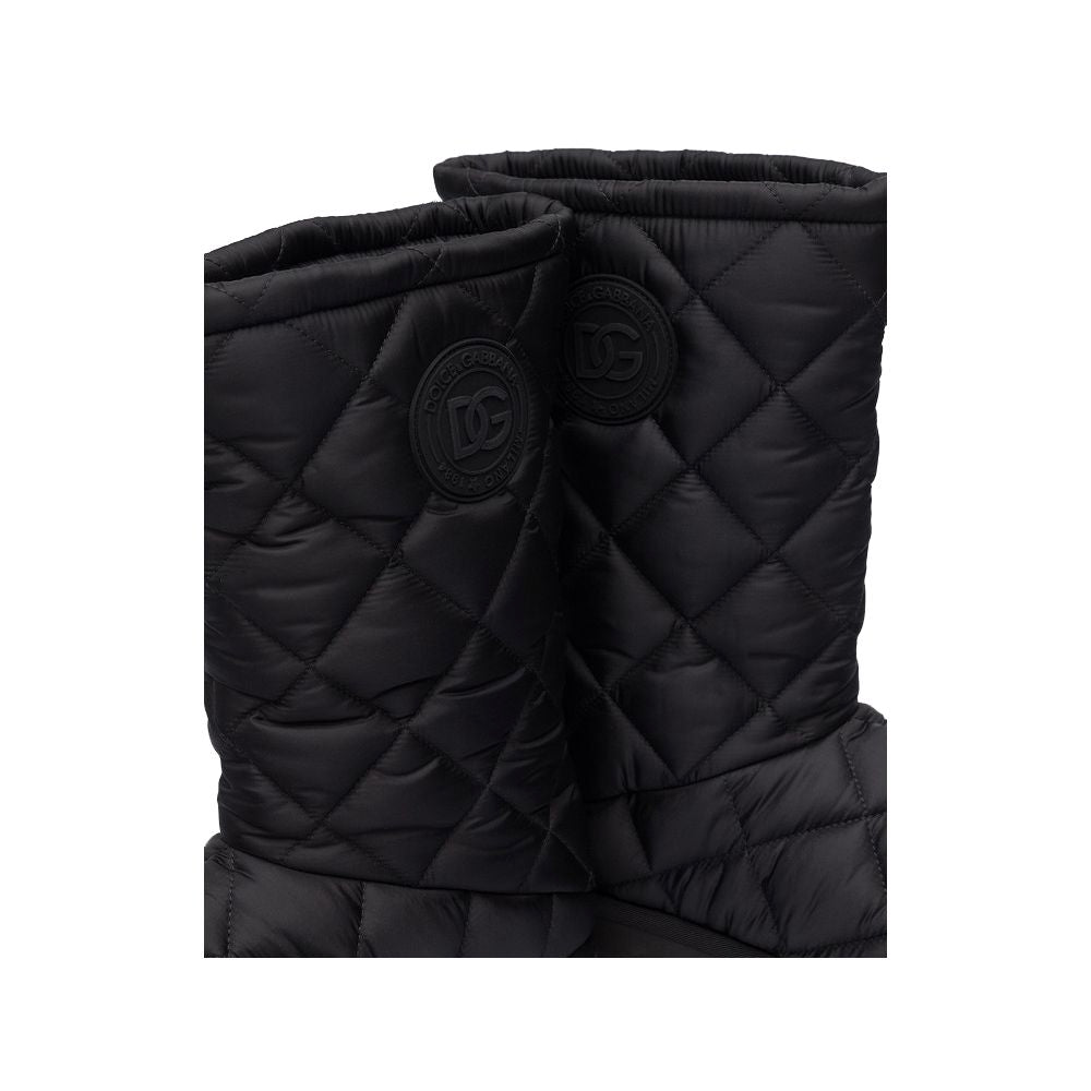 Dolce &amp; Gabbana Schwarzer Nylonstiefel