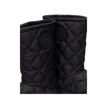 Dolce &amp; Gabbana Schwarzer Nylonstiefel