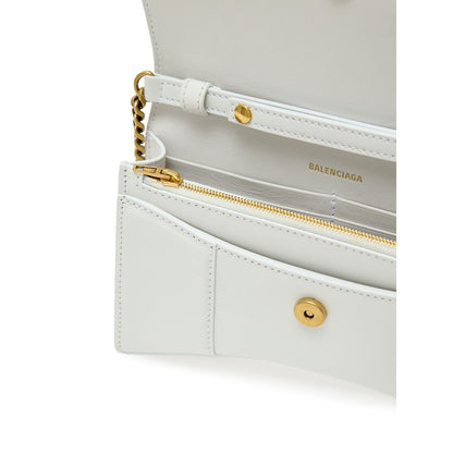 Balenciaga – Schultertasche aus weißem Leder